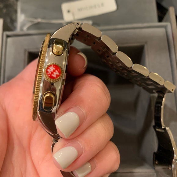 SOLDMichele Uptown Stainless Steel & Diamond Watch - Picture 6 of 10